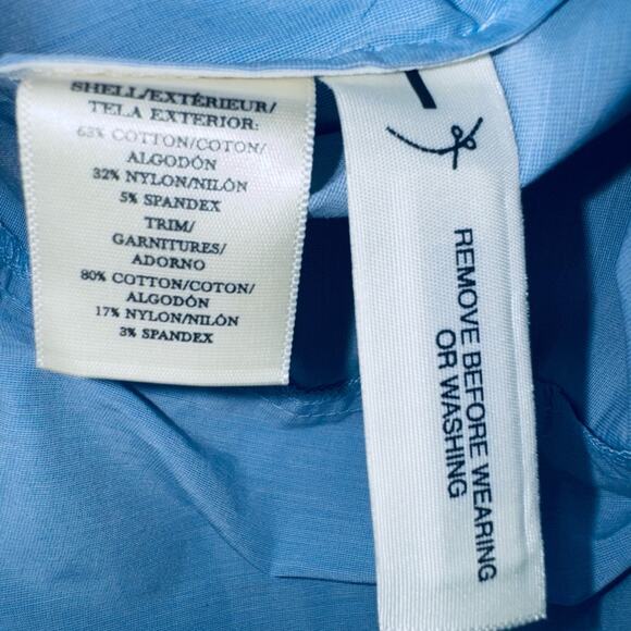 NWT Ann Taylor Tunic Top Shirt Banded Collar Rounded Hem Light Blue size Medium - Picture 5 of 5